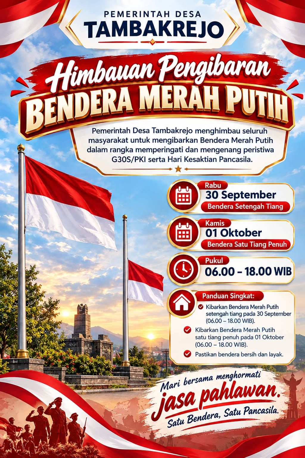 HIMBAUAN PENGIBARAN BENDERA MERAH PUTIH